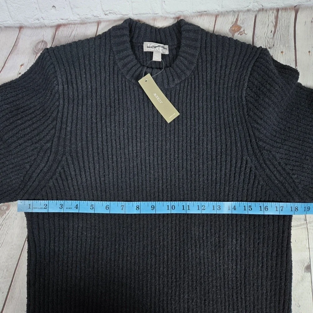 J Crew Ribbed Long‎ Sleeve Sweater Dress Black XXL